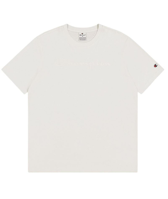 Camisa Champion SS Hombre Blanco Perla