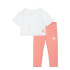 Set Converse Cnvg Boxy Tee & Legging Set Menina Flamenco Desvanecido