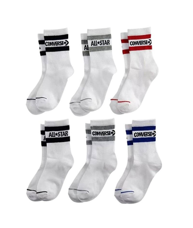 Chaussettes Converse Wordmark Cheville Blanc Pack