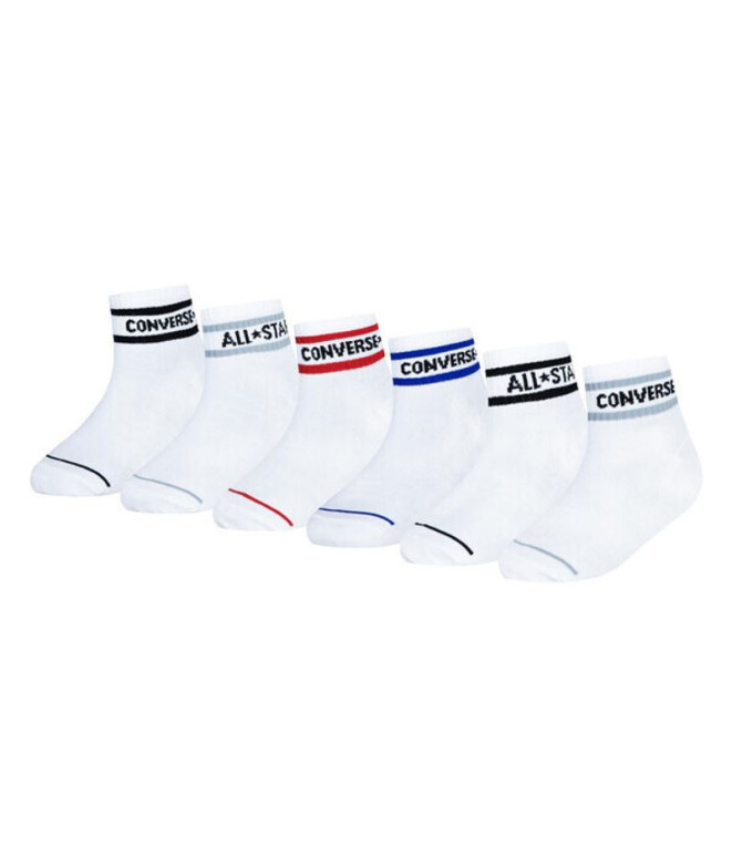 Chaussettes Converse Wordmark Cheville Blanc Pack