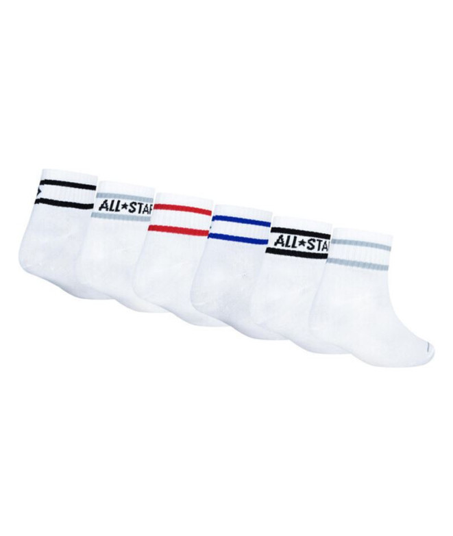 Meias Converse Wordmark Ankle Branco Pack