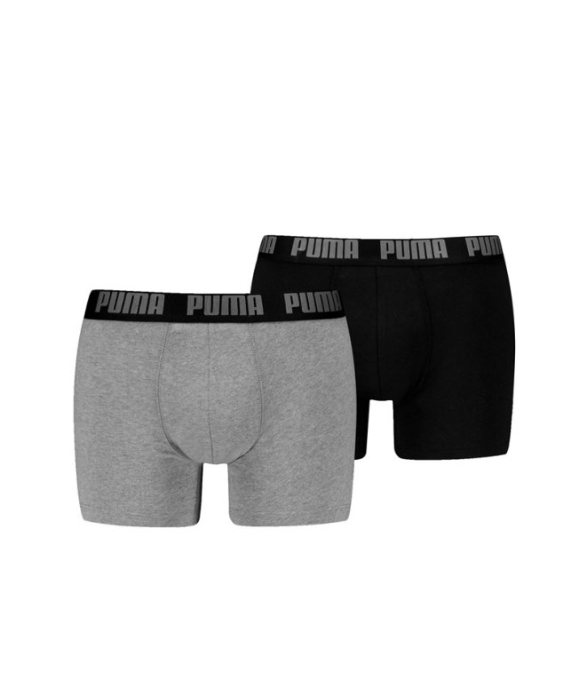 Calzoncillos de Puma Everyday Basic Hombre Gris Melange/Negro