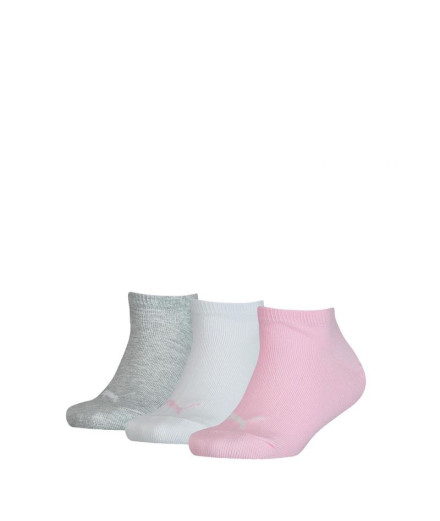 Meias Puma Plain Sneaker Infantil Água Rosa Pack