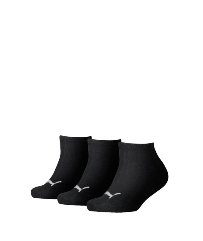 Calcetines Puma Plain Sneaker Infantil Negro Pack