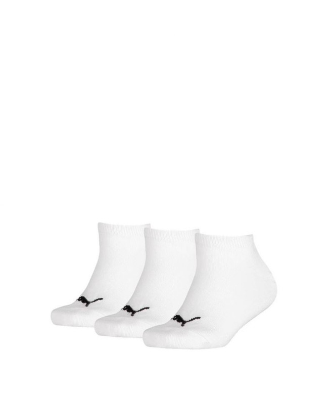 Calcetines Puma Plain Sneaker Infantil Blanco Pack