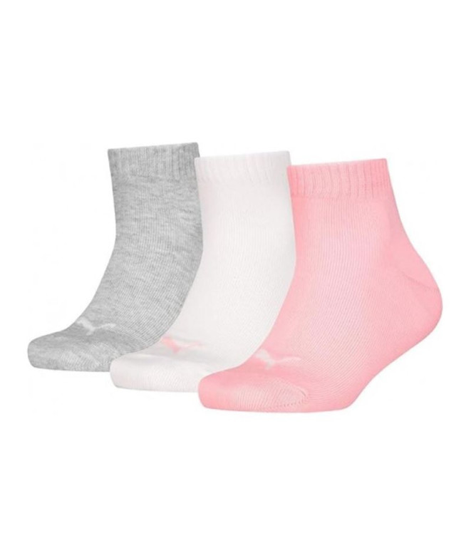 Chaussettes Puma Enfant Gris/Blanc/rose Pack