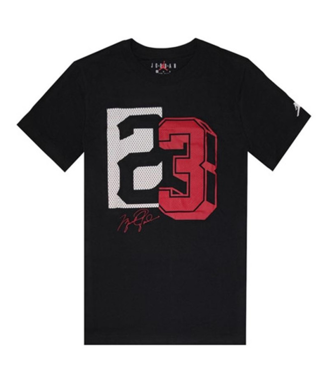 Camiseta Jordan Jdb Jm 23 Mesh Ss Infantil Negro