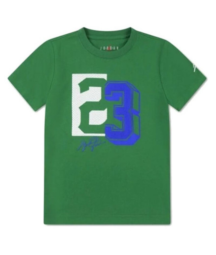 Camiseta Jordan Jdb Jm 23 Mesh Ss Infantil Verde
