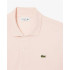 Polo Lacoste Camisa de Gola Listrada de Mangas Curtas Homem Rosa Claro