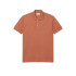 Polo Lacoste Camisa de Gola Listrada de Mangas Curtas Homem Terracota Marrom