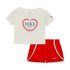 Conjunto Nike Nkg Game Swoosh Match Solid Se Infantil Vermelho Branco