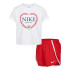Conjunto Nike Nkg Game Swoosh Match Solid Se Infantil Vermelho Branco