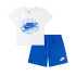 Conjunto Nike Nkb B Nsw On The Move Jrsy Set Infantil Azul Branco