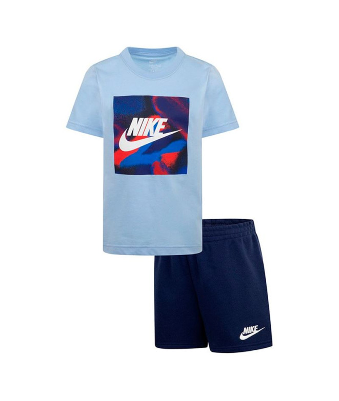 Camiseta Nike Nkn Club Express Ss Tee Short Infantil Marinho