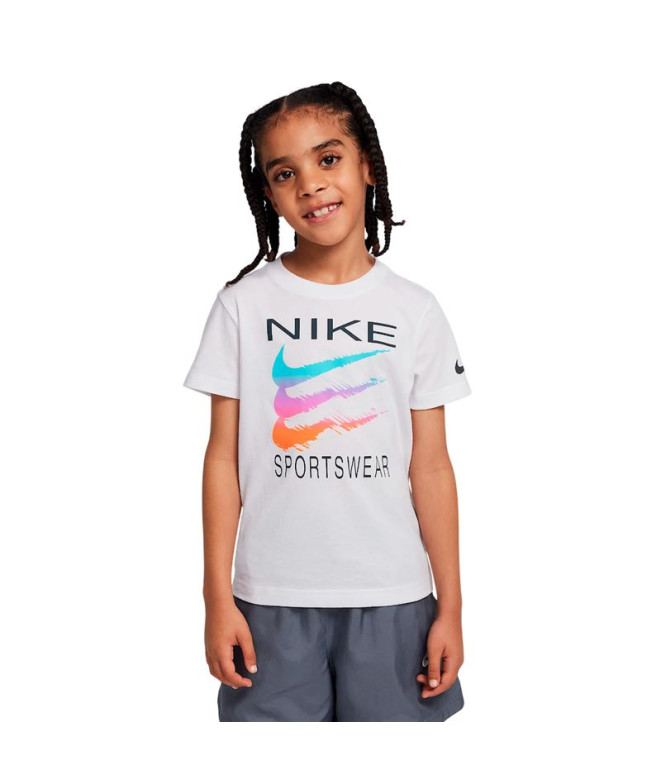 Camiseta Nike Nike Sportswear Swoosh Menino Branco