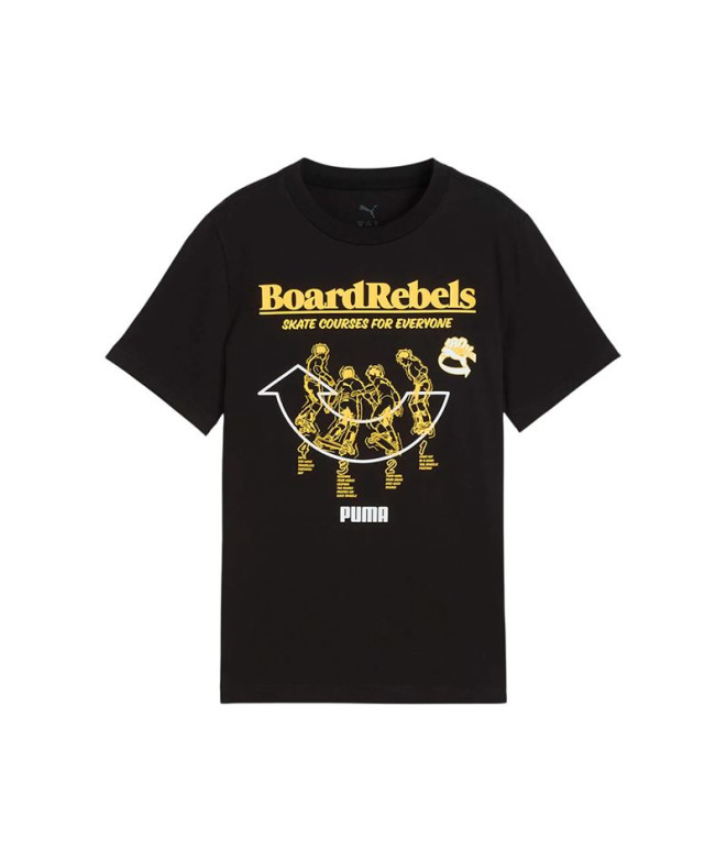 Camiseta Puma Mid90S Graphic Tee I, Negro Infantil