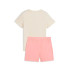 Conjunto Puma Essentials Logo An Infantil Rosa/Bege