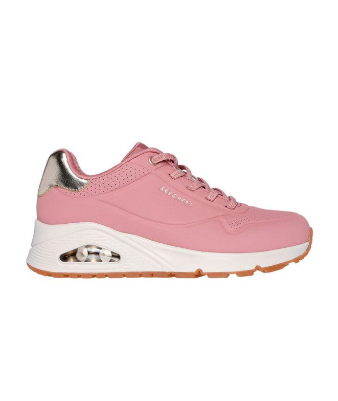 Chaussures Skechers Uno Rose Durabuck , Ros Femme