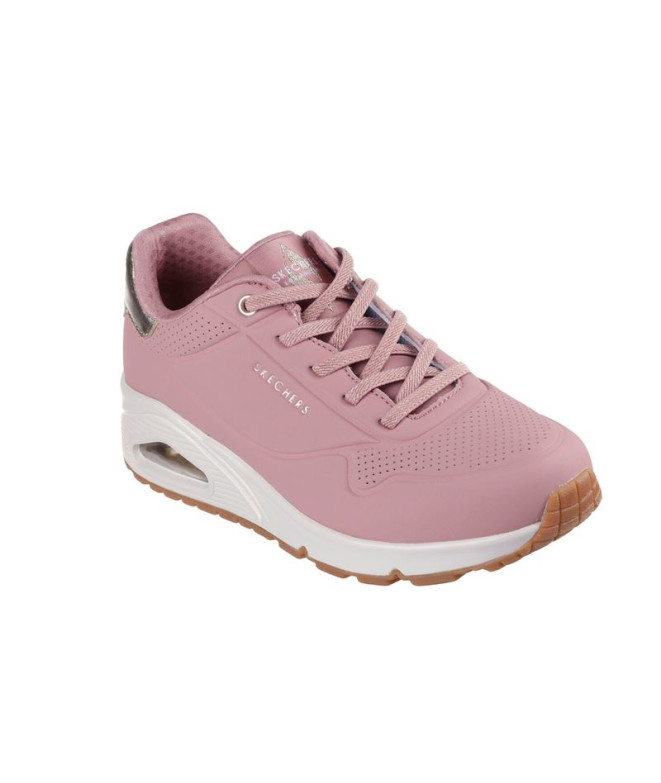 Chaussures Skechers Uno Rose Durabuck , Ros Femme
