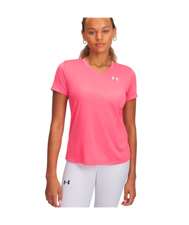 Camiseta Manga Corta de Fitness Under Armour Tech Ssv- Solid Mujer Rosa