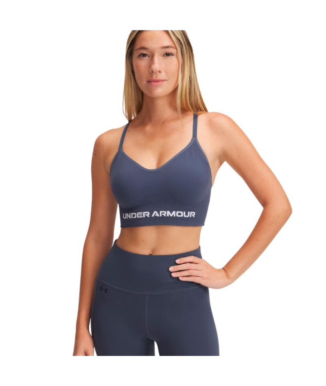 Sutiã esportivo de Fitness Under Armour Vanish Seamless Low Mulher Cinza