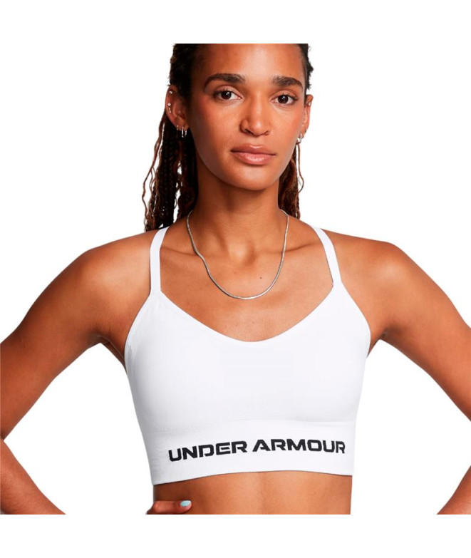 Sutiã esportivo de Fitness Under Armour Vanish Seamless Low Mulher Branco