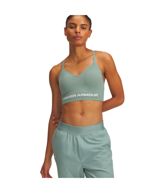 Sutiã esportivo de Fitness Under Armour Vanish Seamless Low Mulher Verde