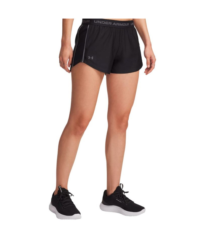 Pantalones Cortos de Fitness Under Armour Tech Play Up Shorts Mujer Negro