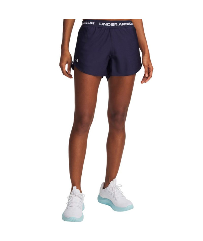 Pantalones Cortos de Fitness Under Armour Tech Play Up Shorts Mujer Azul