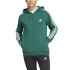 Chaqueta adidas Essentials Fleece 3-Stripes Full-Zip Hombre Verde Oscuro