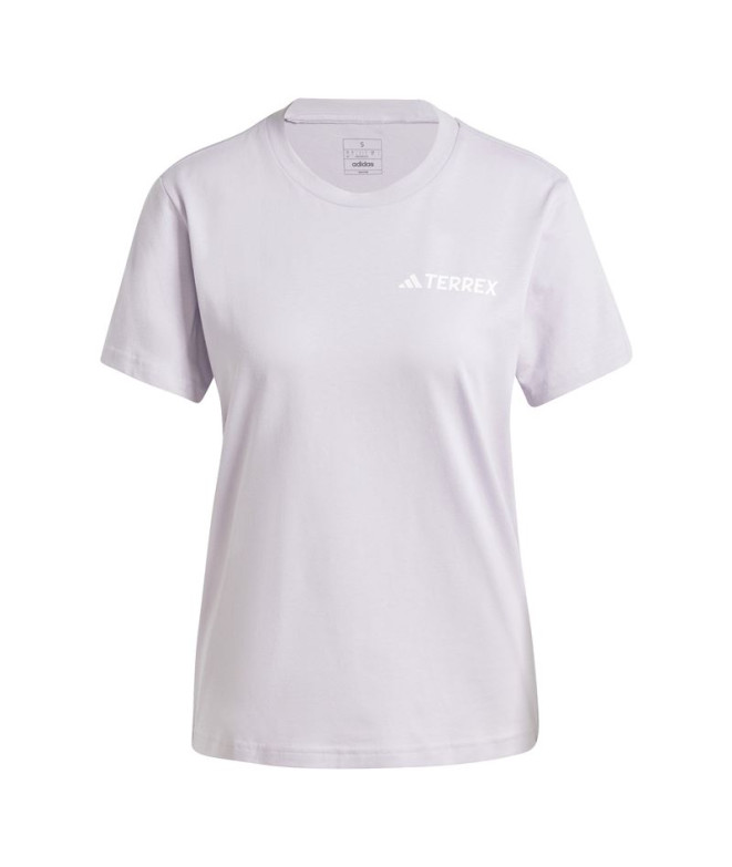 Camiseta de Montanha adidas Terrex Graphic Mulher Lila