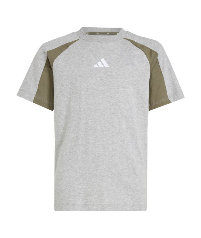 Camiseta adidas Cb Infantil Cinza