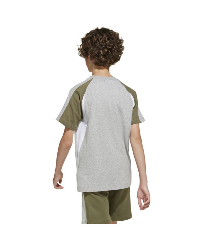 Camiseta adidas Cb Infantil Cinza