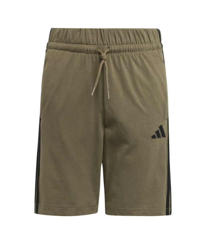 Calça adidas 3 Bandas Kn Sh 210 Infantil Verde Escuro/Preto