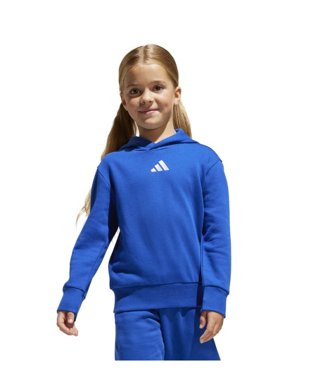 Sweat adidas Lk Sl Fl Hd Enfant Bleu/Blanc