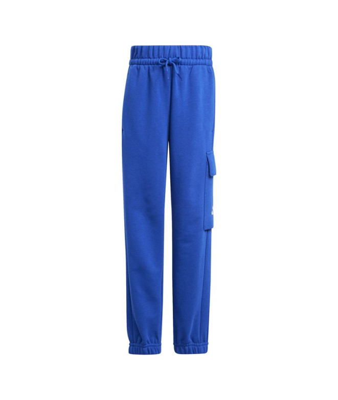 Pantalones adidas Lk Sl French Terry Infantil Azul/Blanco