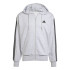 Moletom adidas 3 Bandas French Terry Fz Hd Homem Cinza/Preto