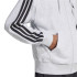 Moletom adidas 3 Bandas French Terry Fz Hd Homem Cinza/Preto