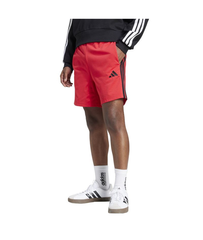 Calça adidas 3 Bandas Sj 7  Homem Rubpur/Negro