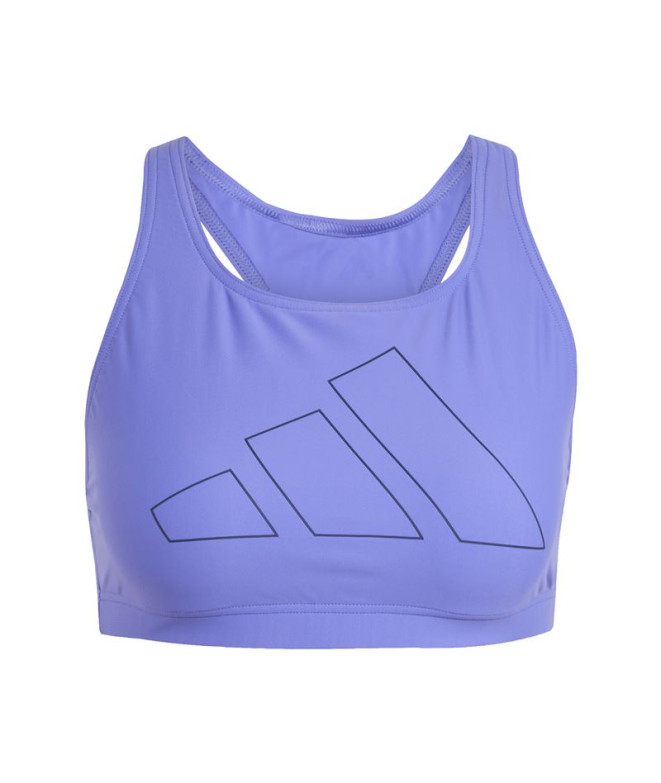 Sujetador Deportivo adidas Big Bars Bik Tp Mujer Azul