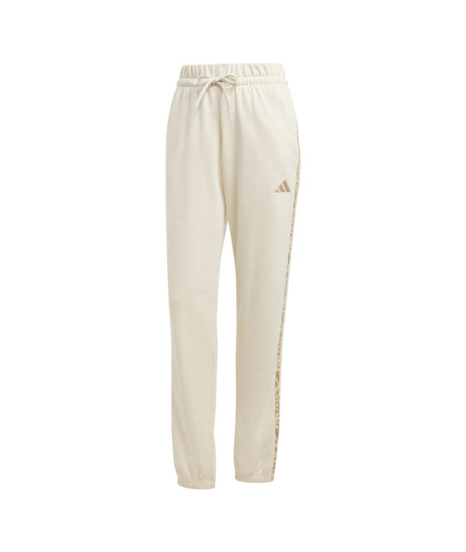 Calça adidas Anml 3 Bandas French Terry Mulher Branco