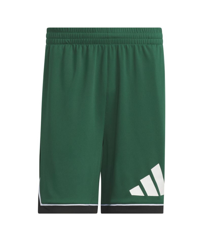 Calça de Basquetebol adidas Bos  Homem Verde Escuro/Preto