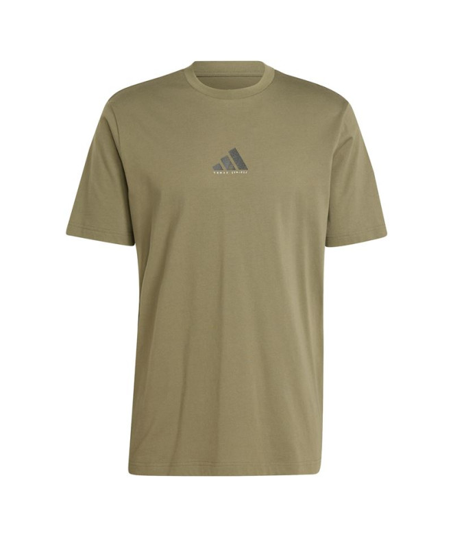 Camiseta adidas Foto Homem Verde Escuro