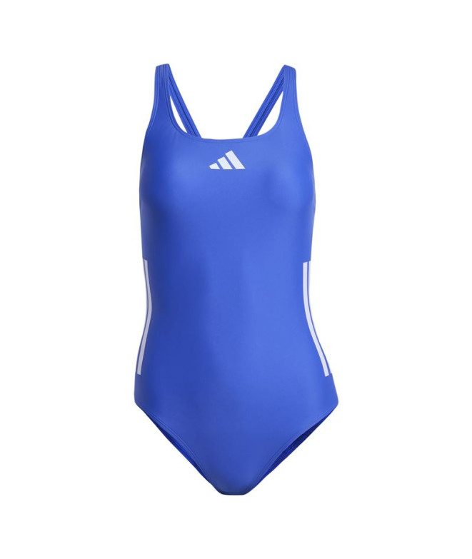 Bañador de Natación adidas 3 Bandas Bld Swimsuit Mujer Azul