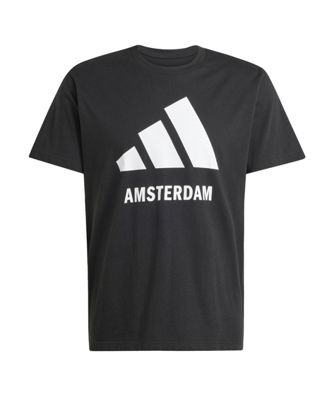 Camiseta adidas Amsterdã Preto