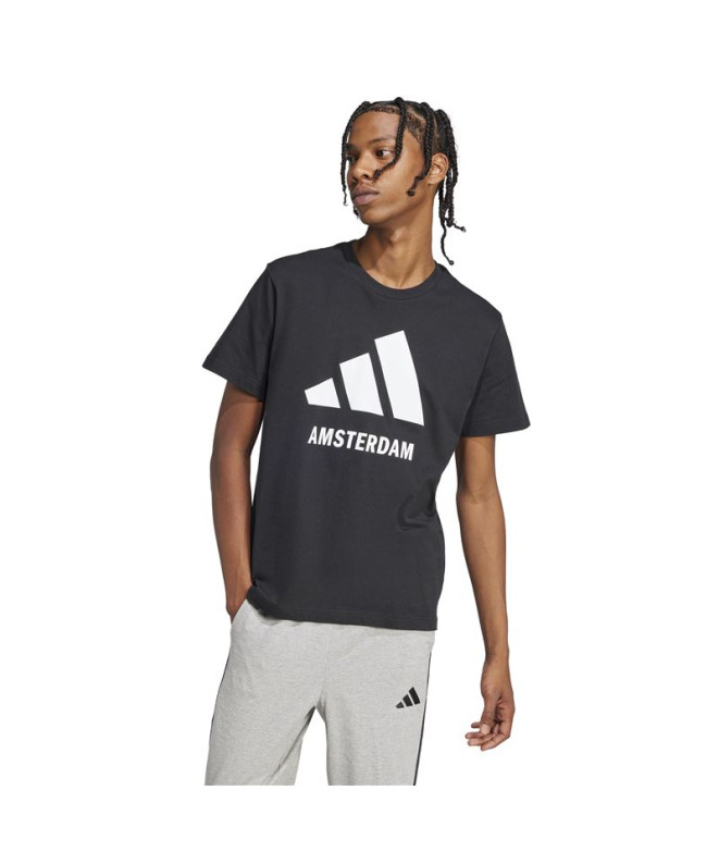 Camiseta adidas Amsterdã Preto