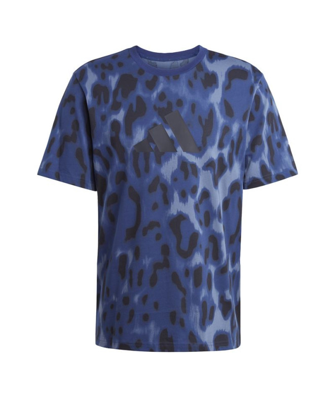 Camiseta adidas Future Icons 3Bar Hombre Azul