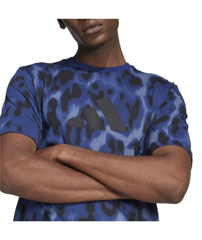 Camiseta adidas Future Icons 3Bar Homem Azul