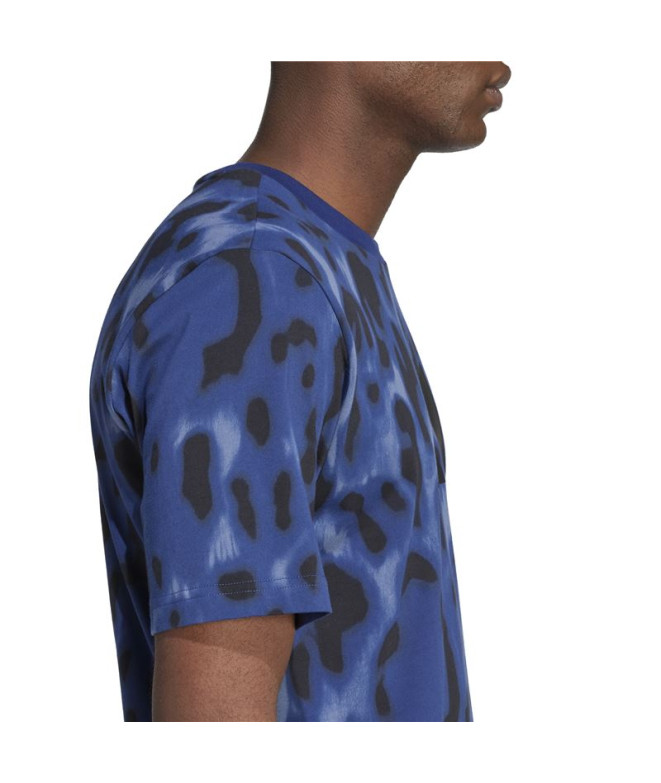 Camiseta adidas Future Icons 3Bar Homem Azul