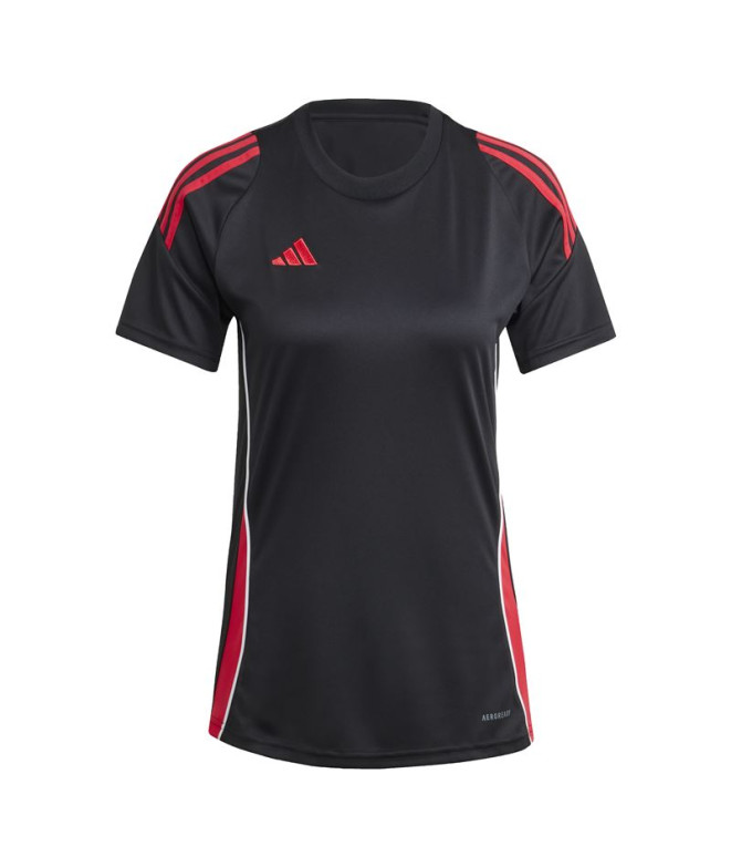 Camiseta de Futebol adidas Tiro24 Mulher Preto